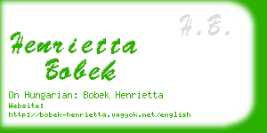 henrietta bobek business card